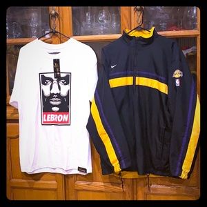 Nike Lakers jacket reversible jacket starter + TEE